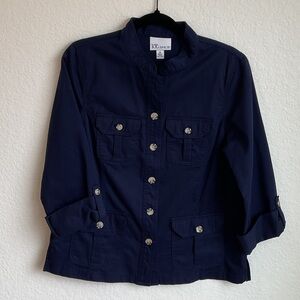 The Tog Shop Navy Button-Up Jacket M